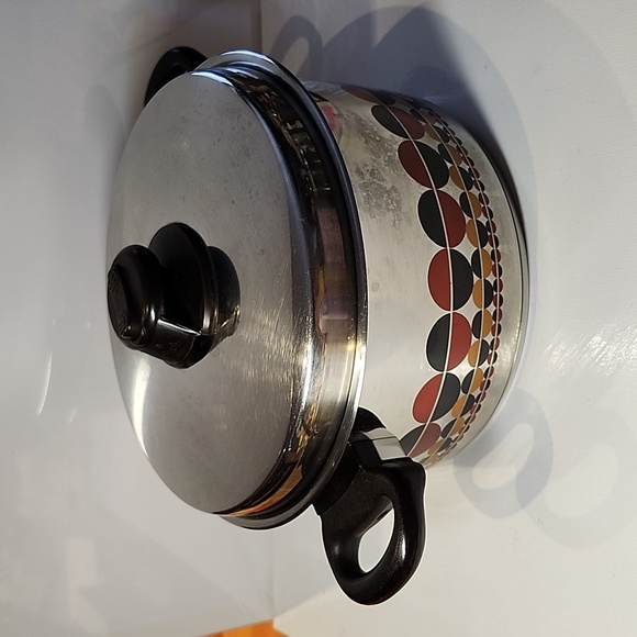 Vintage fissler cooking steam venting pot set of 6 vitavit solar dot pattern - Picture 2 of 11